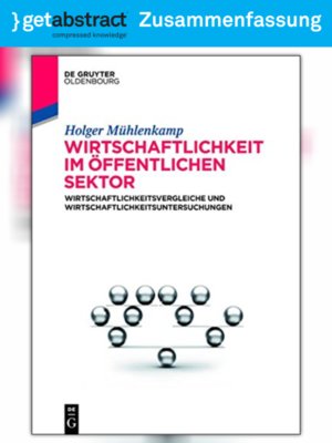 cover image of Wirtschaftlichkeit im öffentlichen Sektor (Zusammenfassung)